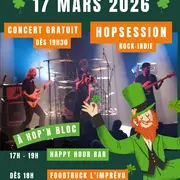 Concert HopSession entrée gratuite - Saint Patrick - Happy Hour Bar et Escalade