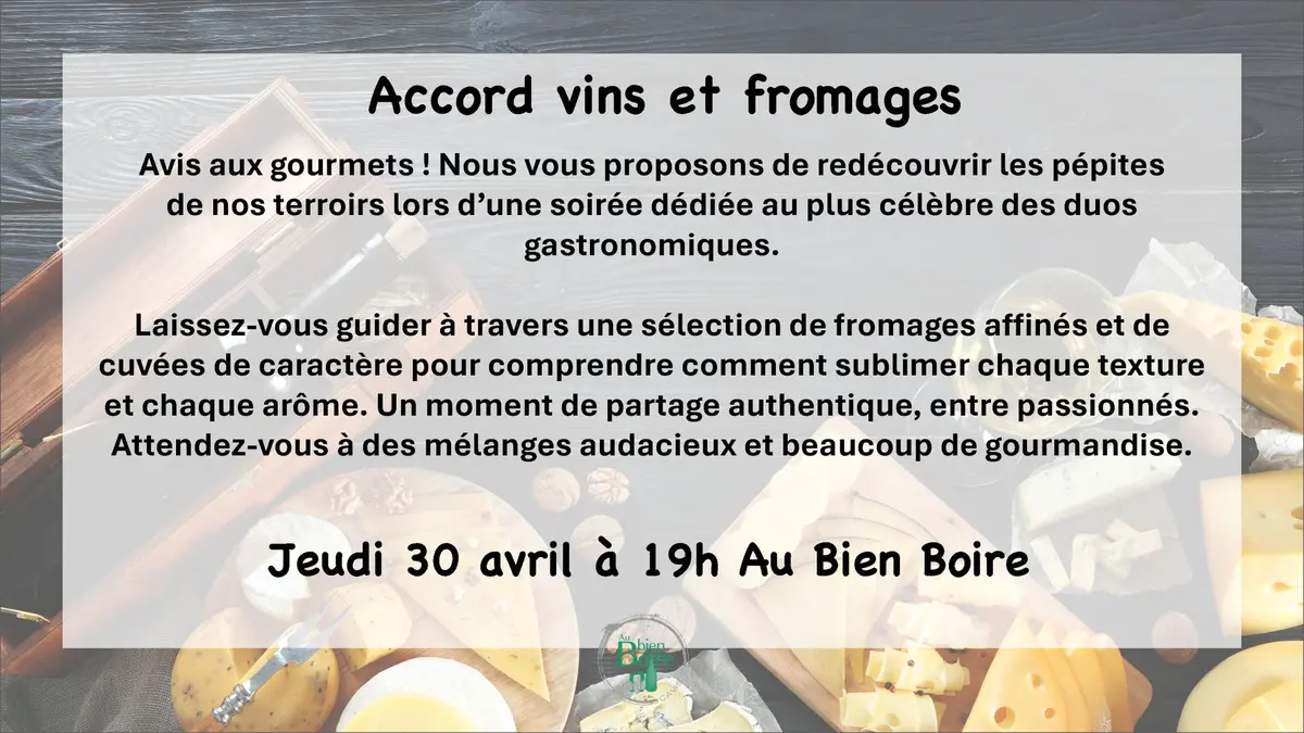 Les Jeudis Dégustation : Accords Vins et Fromages