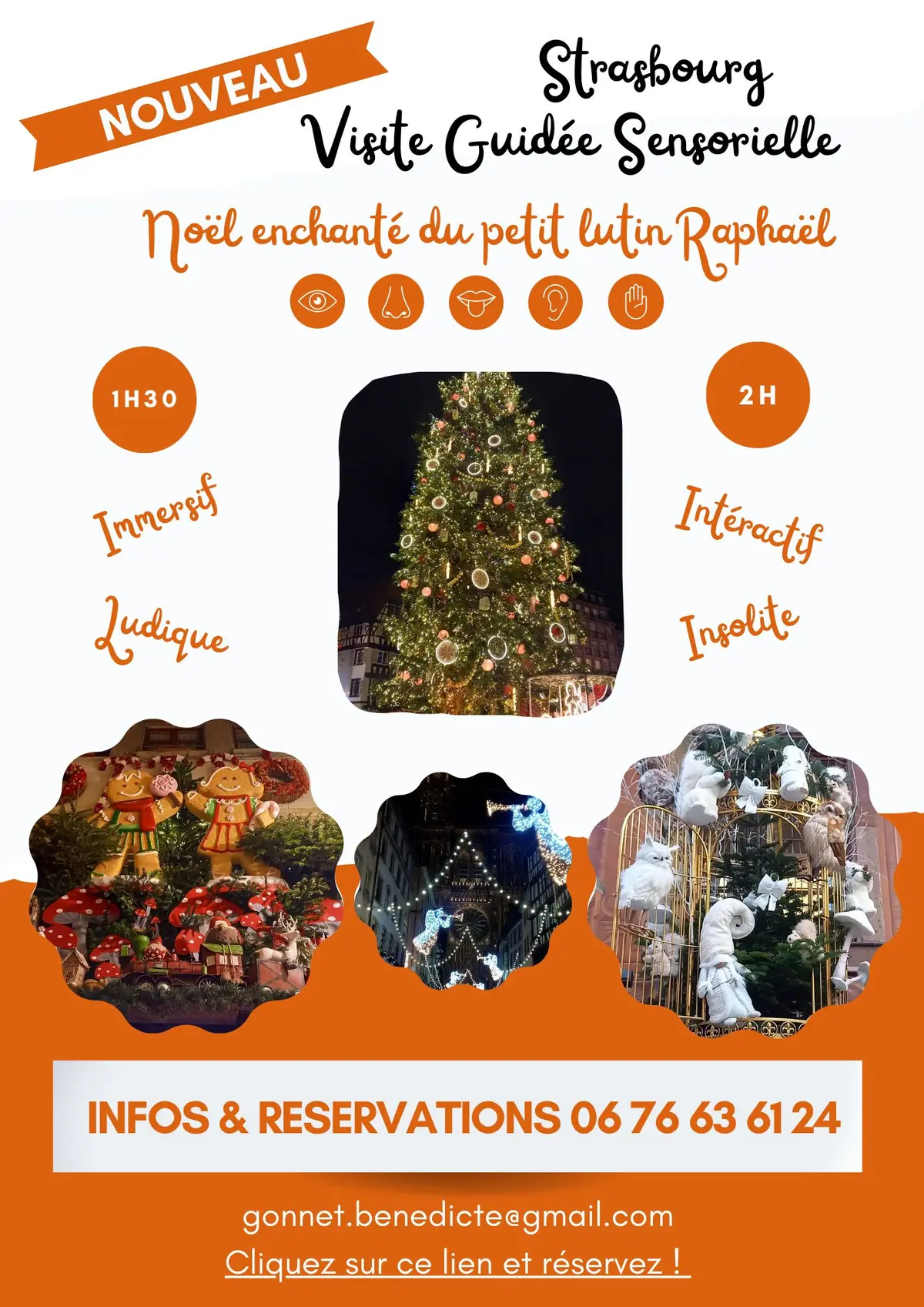 Visite guidée sensorielle, Noël enchanté du petit lutin Raphaël à Strasbourg