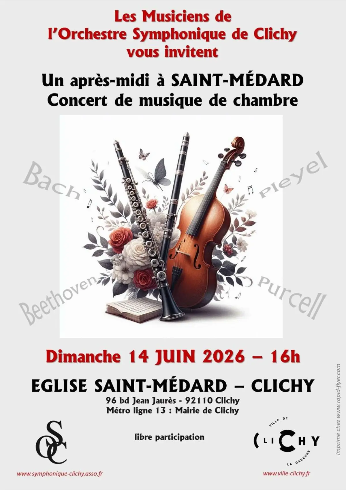 Concert de musique de chambre à Clichy (92110)
