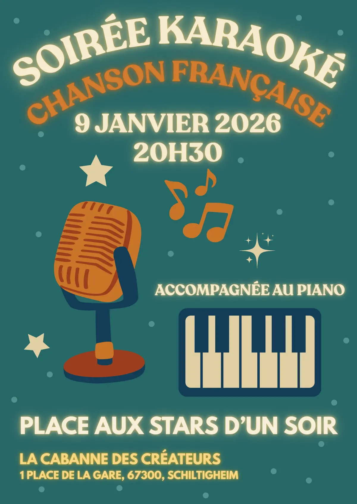 Soirée  karaoké de chanson française 