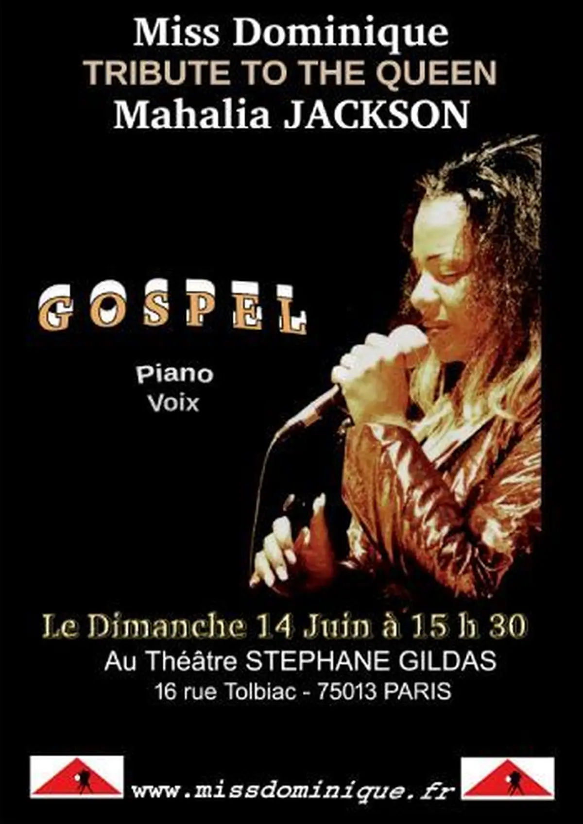 Miss Dominique Tribute to the queen Mahalia JACKSON    « GOSPEL »