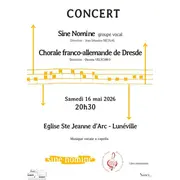 Concert Sine Nomine - Chorale franco-allemande de Dresde