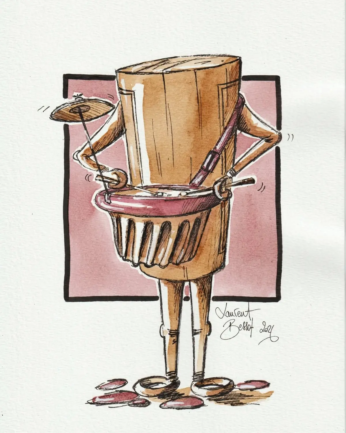 L'encre des vignes, peinture au vin