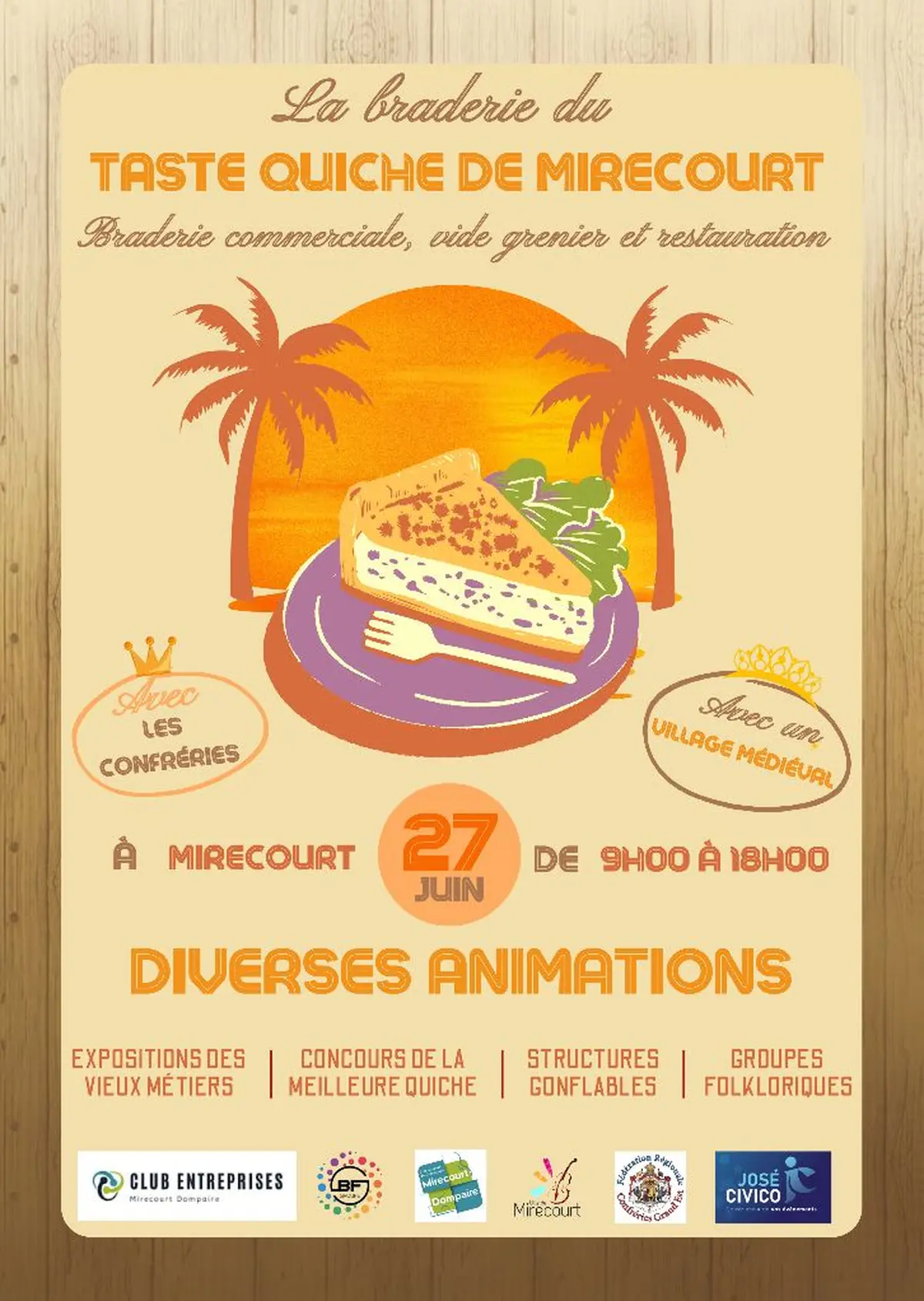 Braderie de la Taste Quiche 2026 à Mirecourt