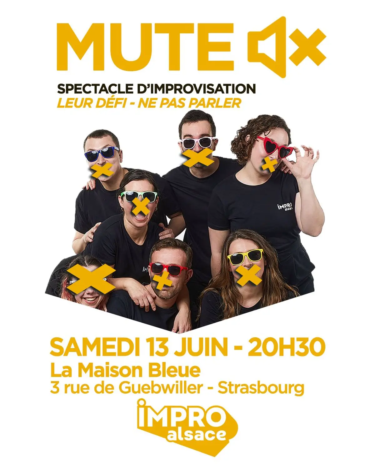 Show d'IMPRO Alsace : Mute, leur défi : ne pas parler