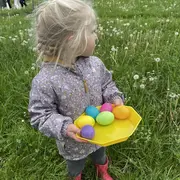 Chasse aux œufs au verger