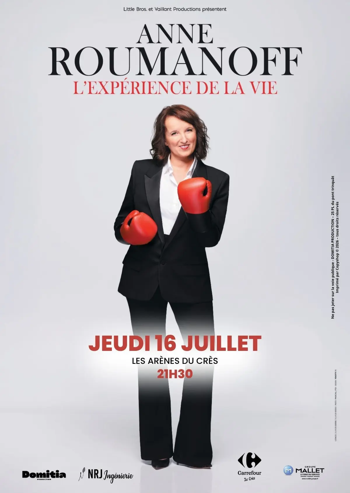 Spectacle Expérience d'une vie - Anne Roumanoff