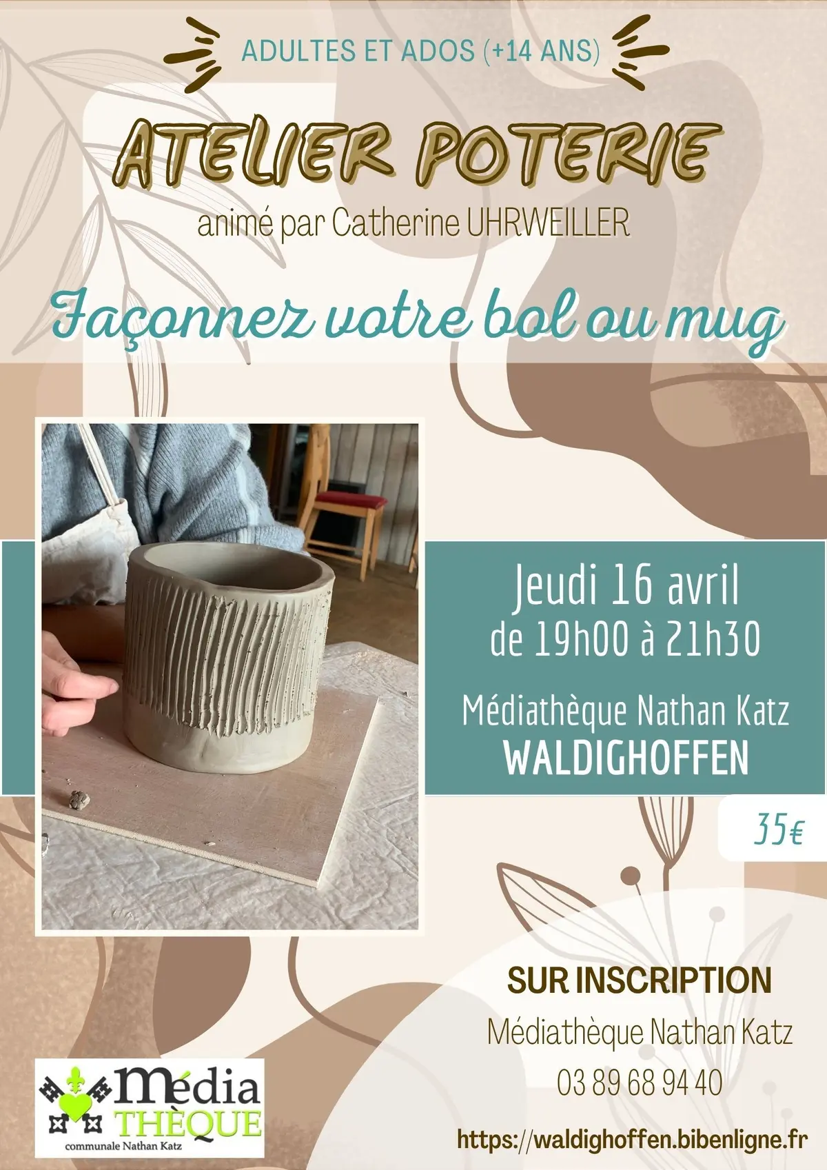 Atelier poterie : Façonnez votre bol ou mug