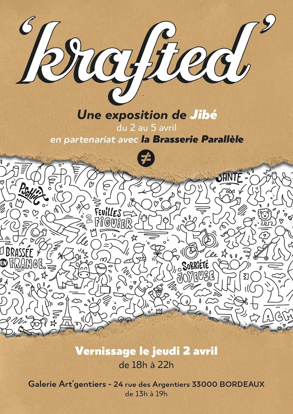 KRAFTED - Exposition Jibé x La Brasserie Parallèle