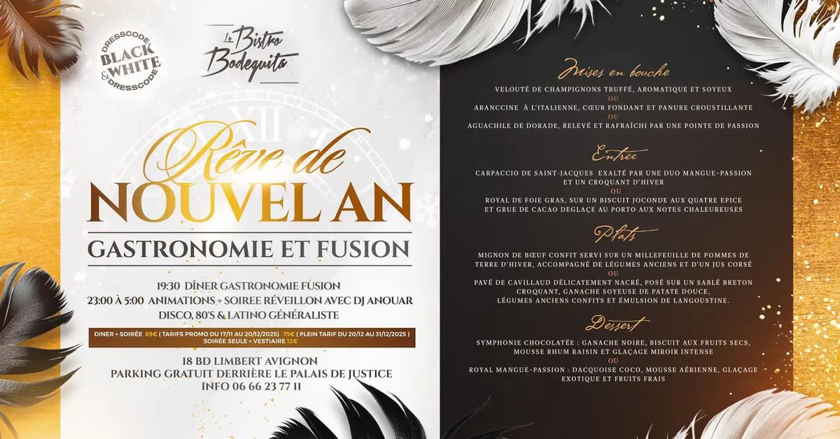 Réveillon Nouvel An Avignon Dîner Soirée