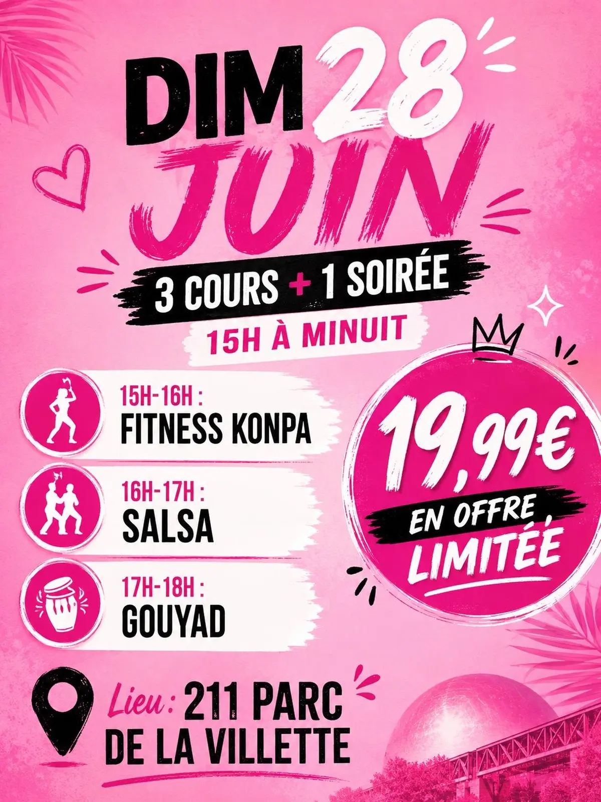 Cours salsa, konpa et fitness konpa 