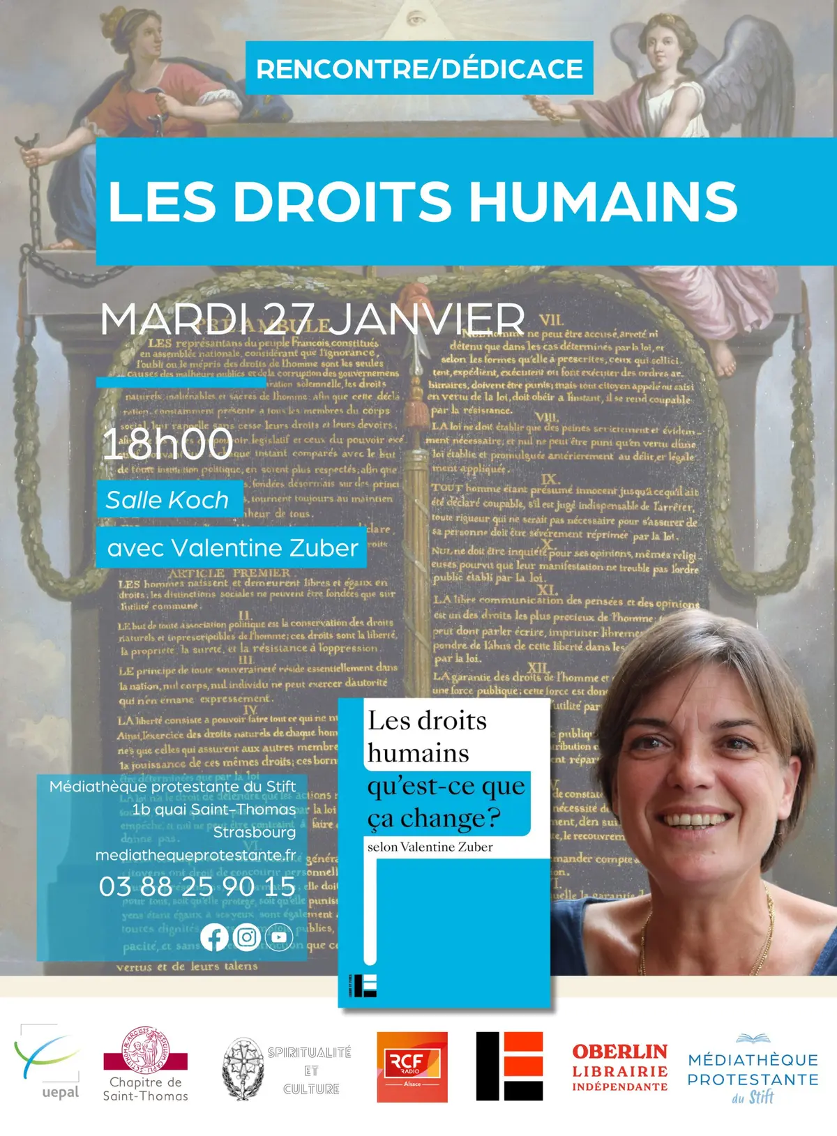 Les droits humains, qu'est-ce que ça change ?, conférence avec Valentine Zuber