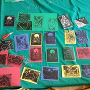 Atelier gravure en famille