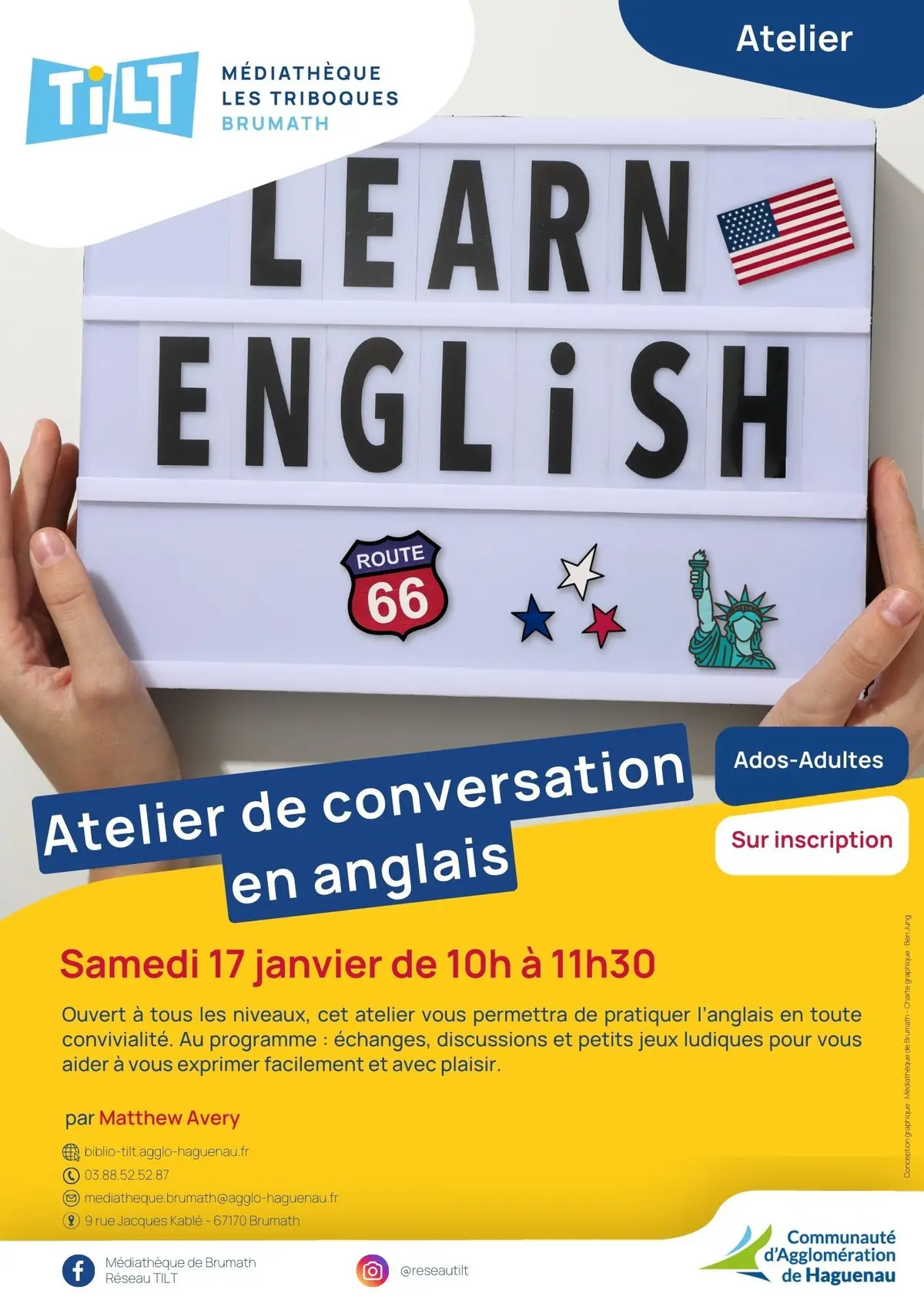 Atelier de conversation en anglais