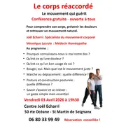 Conférence gratuite Le mouvement qui guérit  le 03 avril 2026