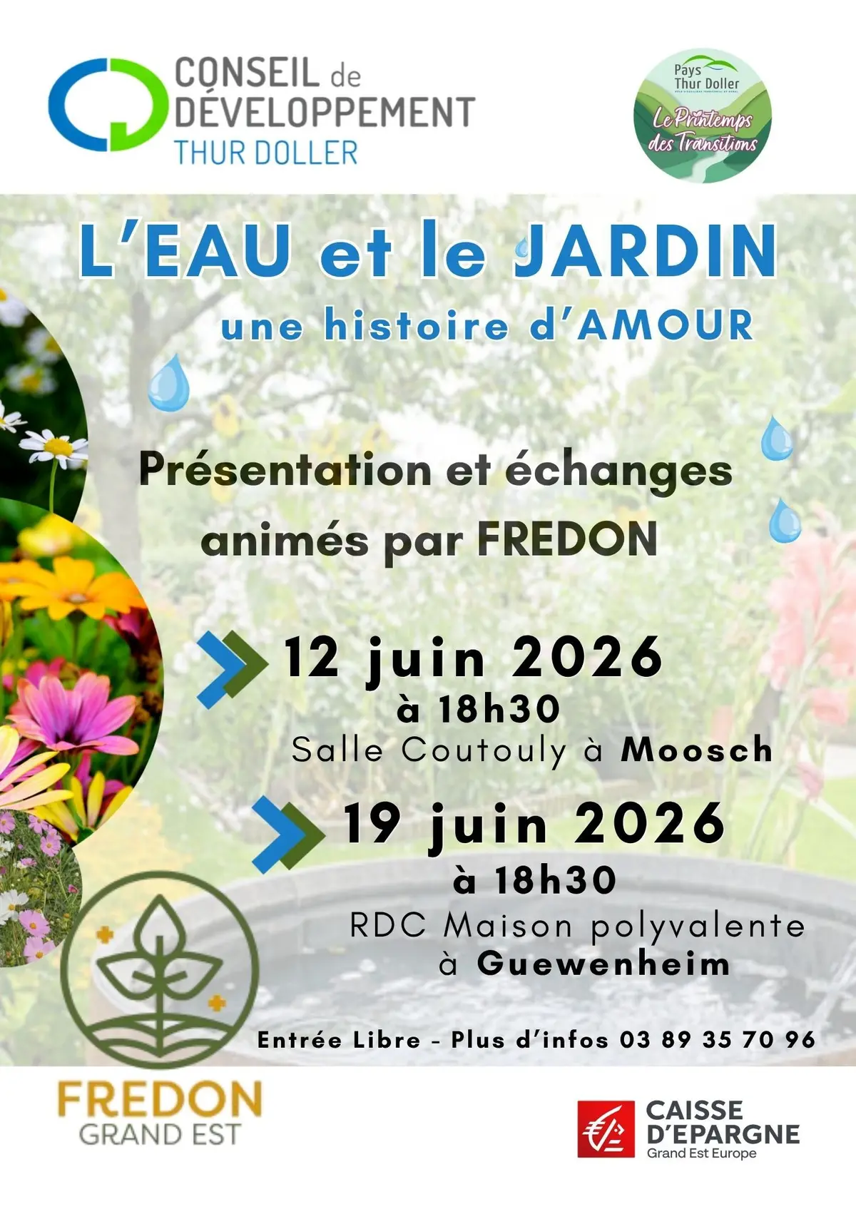 Soirée d'information : L'eau et le jardin, une histoire d'amour