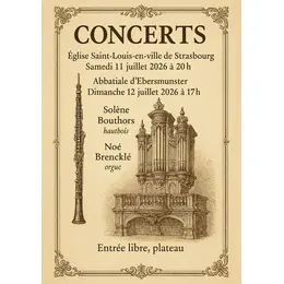 Concert hautbois et orgue à Strasbourg