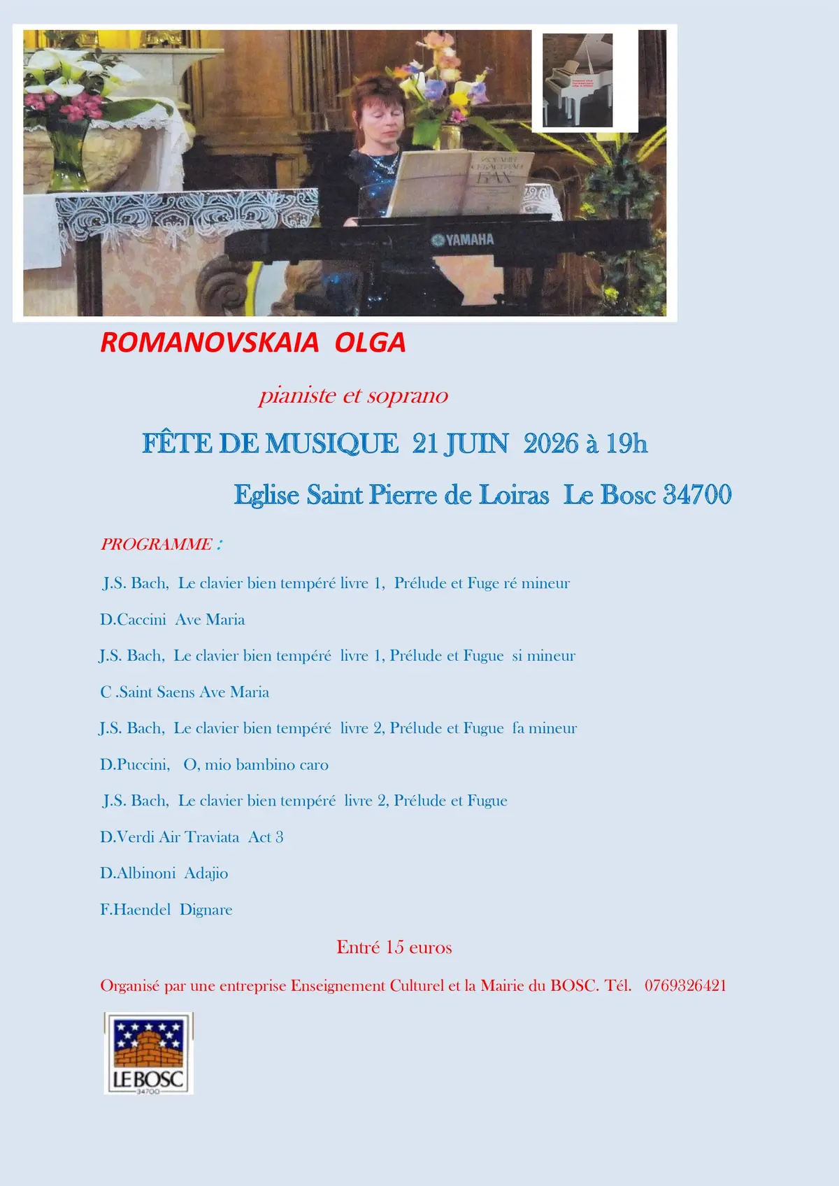 Romanovskaia Olga   Fête de musique le dimanche 21 juin 2026