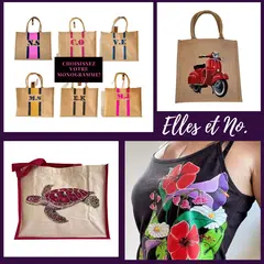 Elles et No., vêtements et accessoires peints à la main