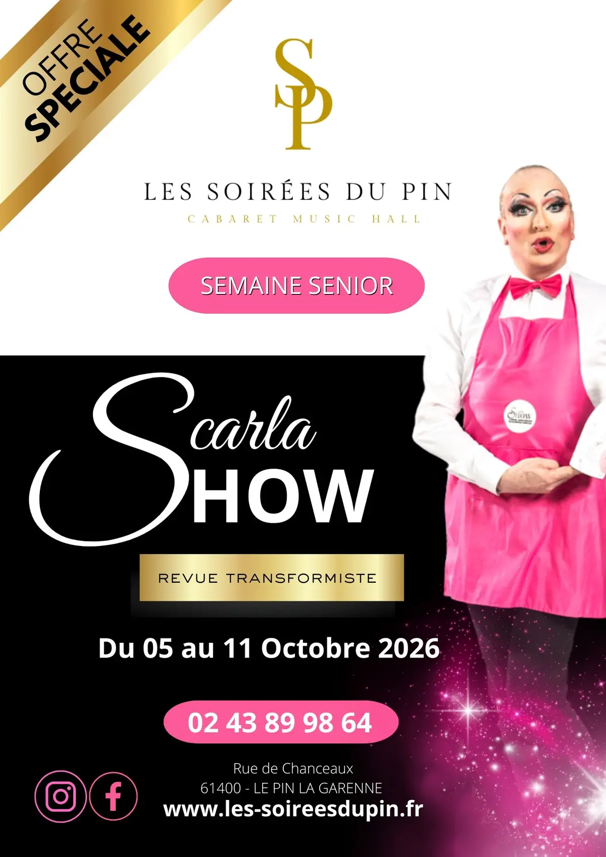 Cabaret les Soirées du Pin - Semaine bleue spéciale transformiste