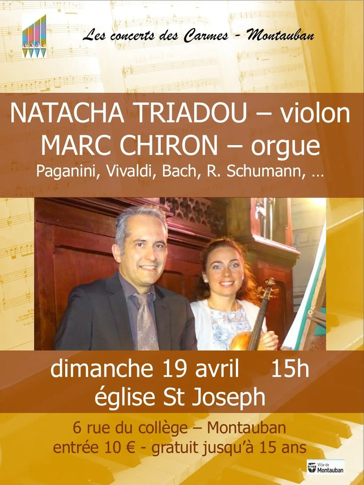 concert orgue et violon - 19 avril