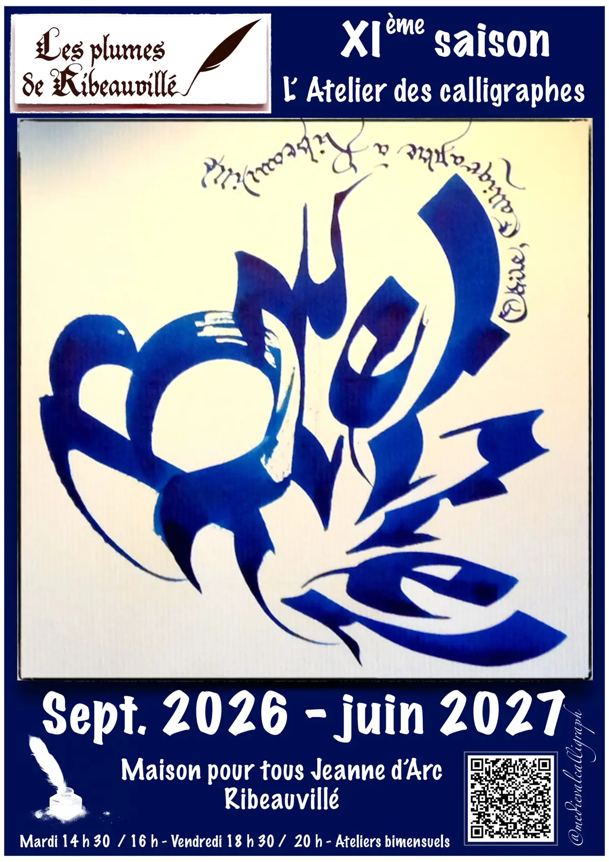 XI° Saison d'ateliers de calligraphie gothique - Les plumes de Ribeauvillé