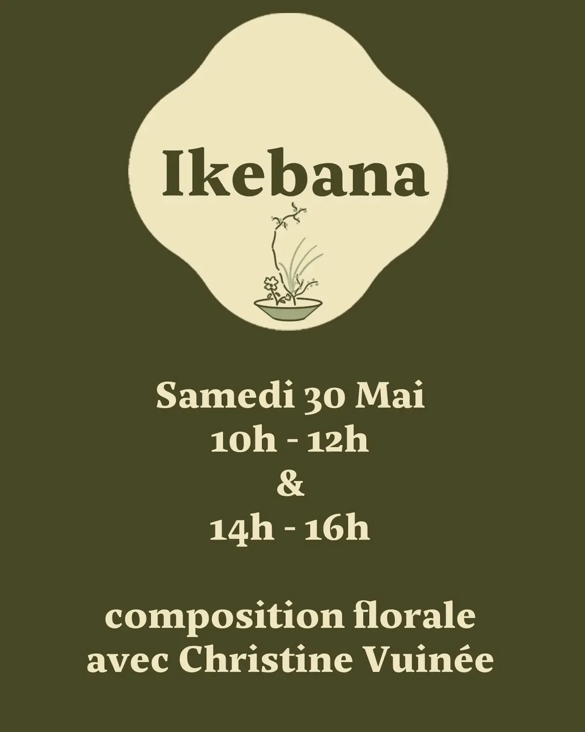 Atelier d'Ikebana avec Christine Vuinée