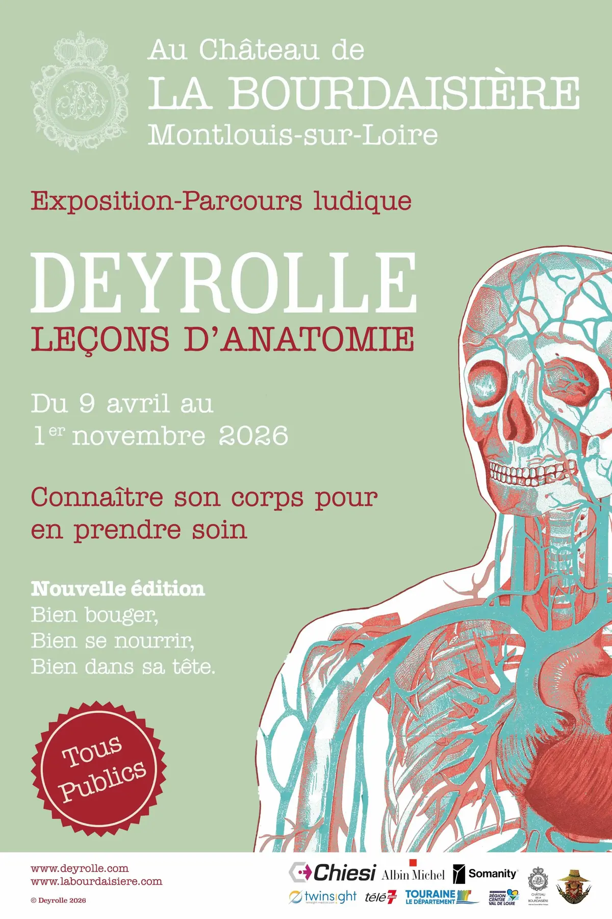 Exposition Leçons d'Anatomie au Château de La Bourdaisière à Montlouis-sur-Loire