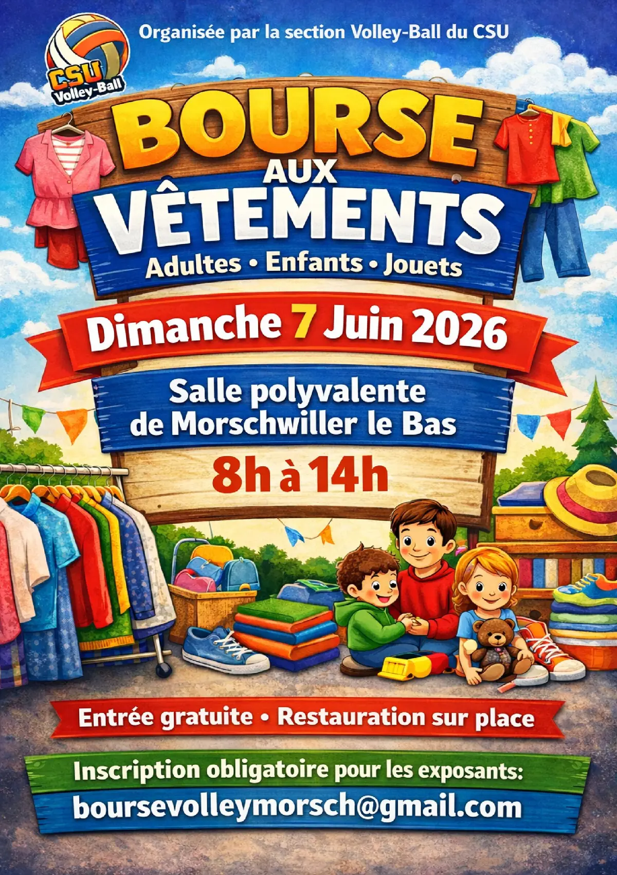 Bourse aux vêtements adultes enfants & jouets