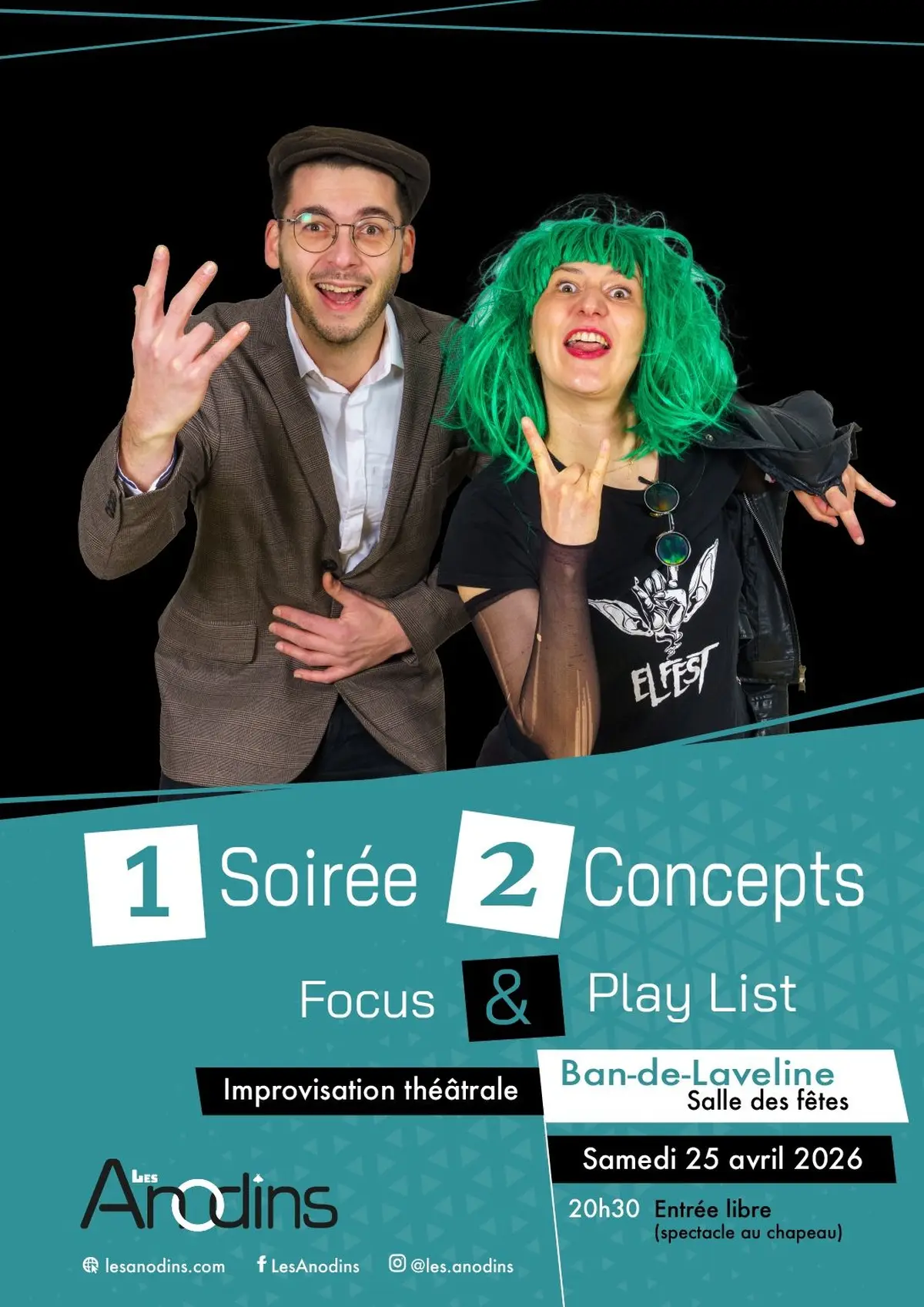 1 soirée 2 concepts des Anodins à Ban-de-Laveline