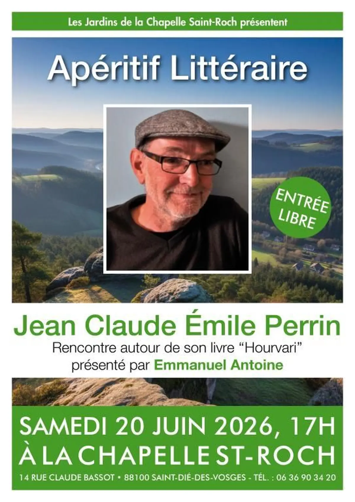 Apéritif Littéraire avec Jean Claude Émile PERRIN