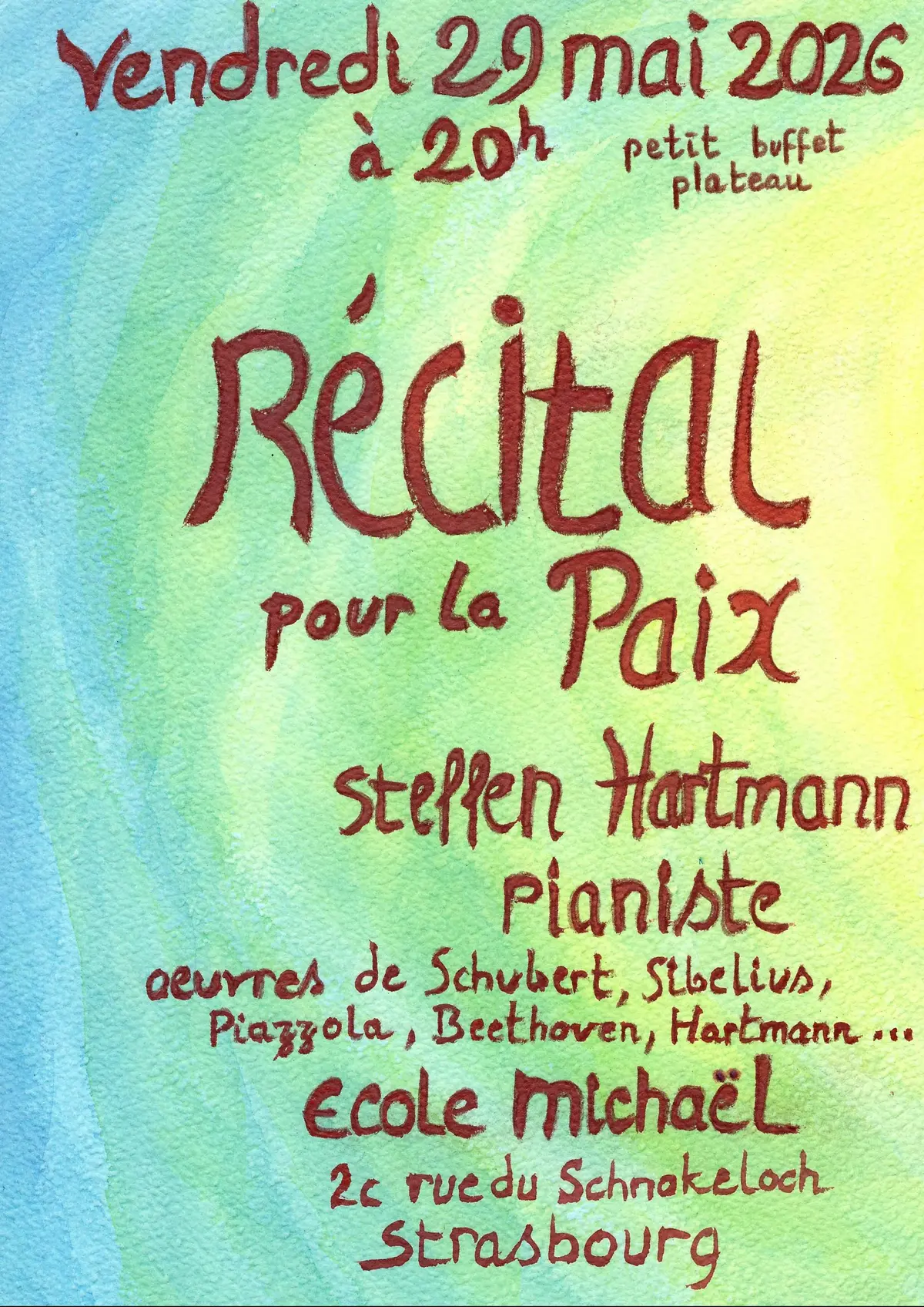 Récital de piano pour la paix