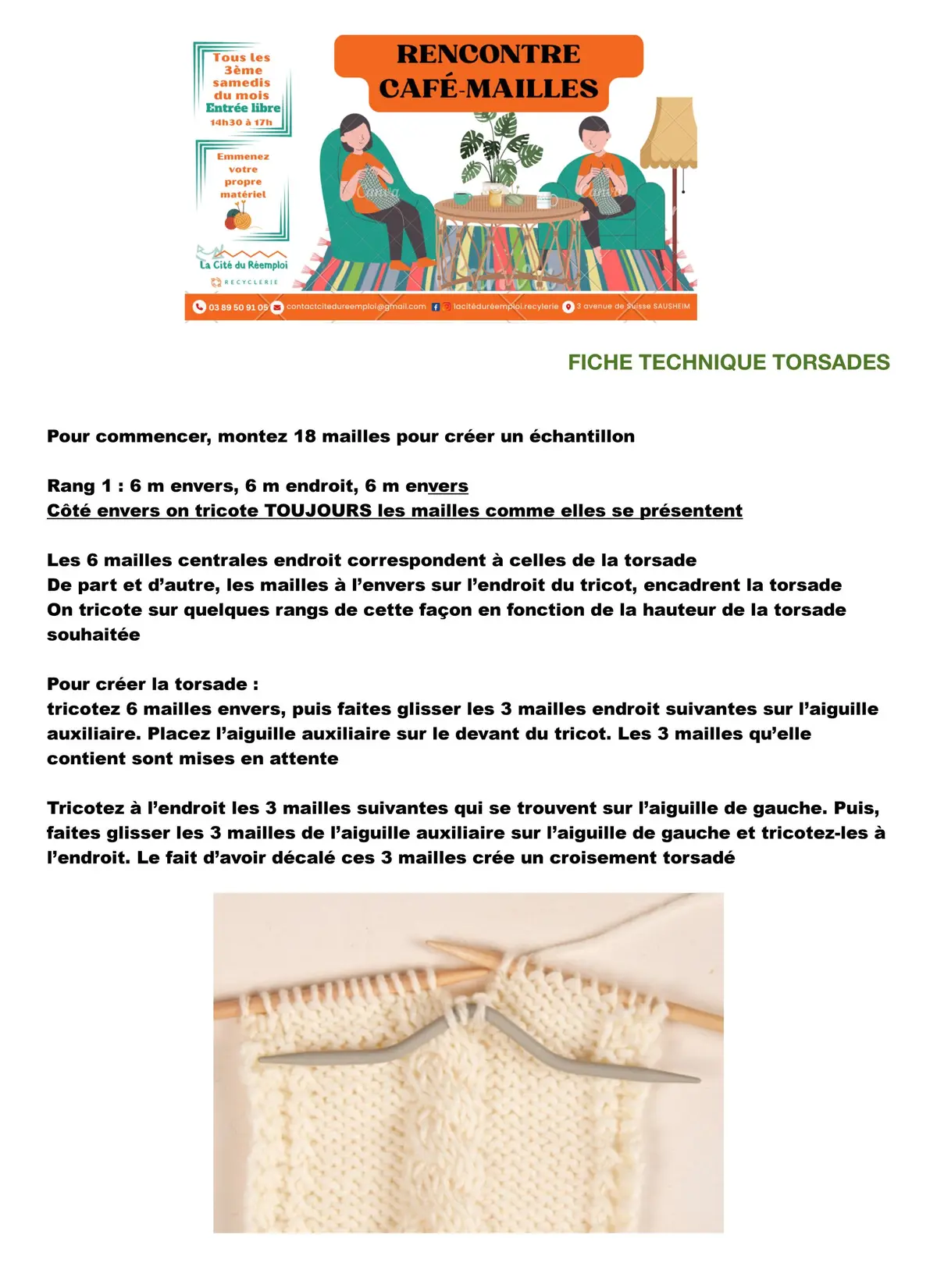 Rencontre Café - Mailles Torsades