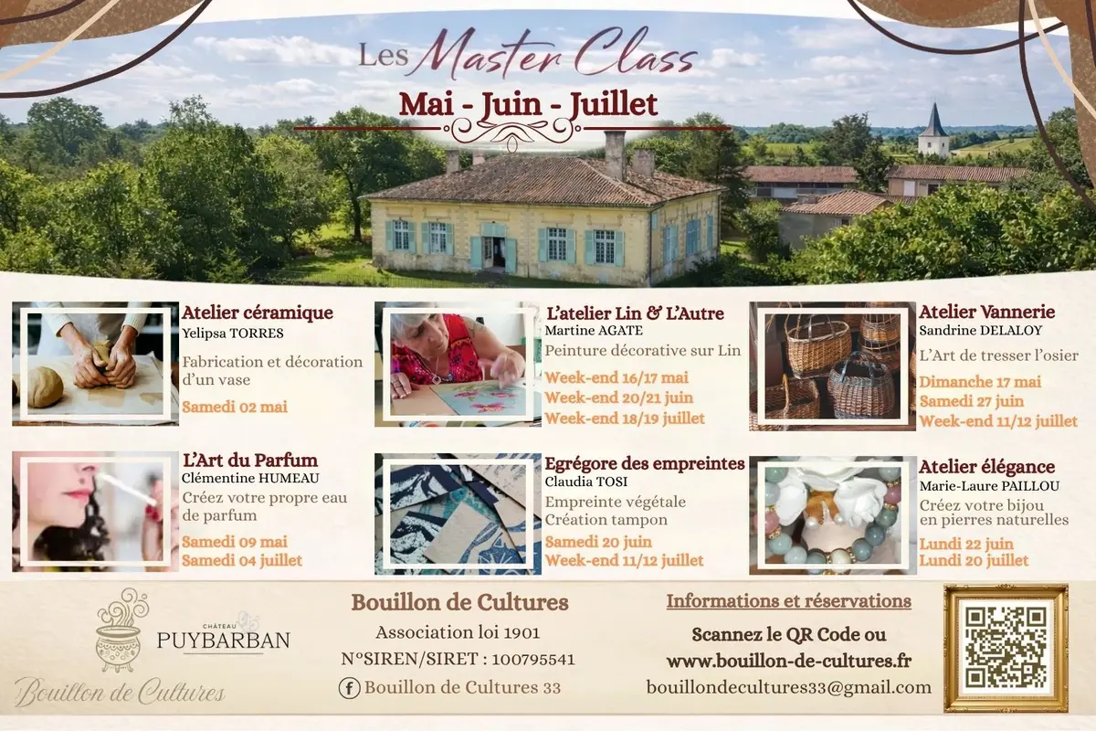 Ateliers Master Class au château de Puybarban