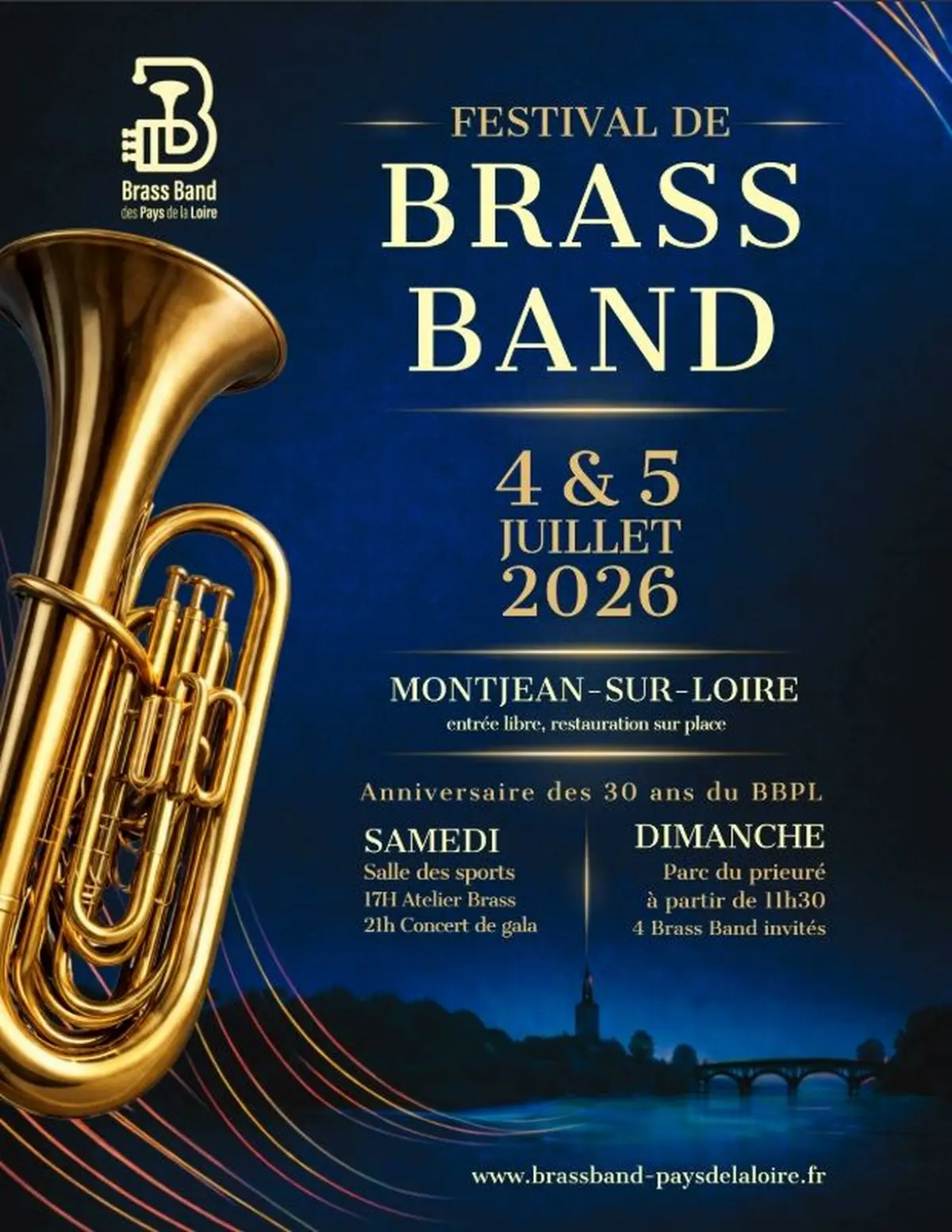 Festival de Brass Band les 4 & 5 juillet à Montjean sur Loire