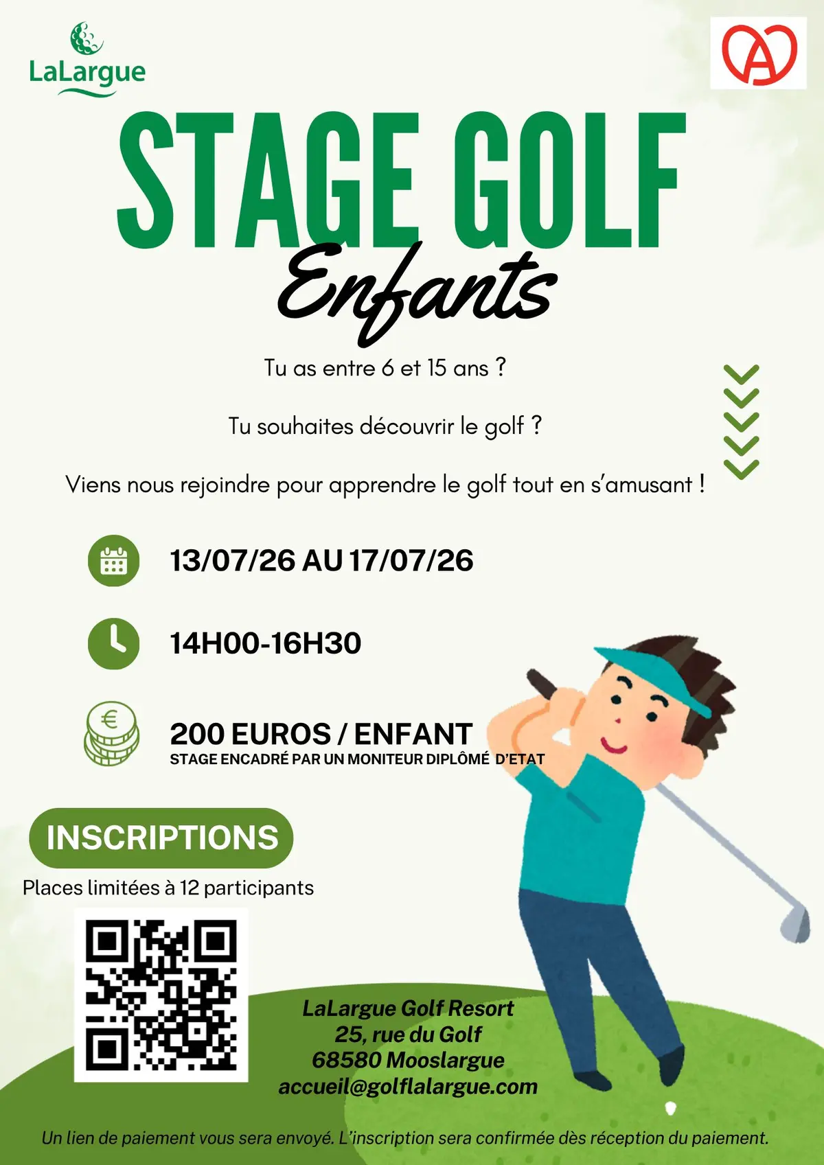 Stage Golf été pour enfants