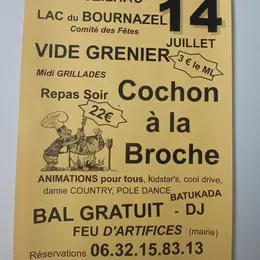 Fête du 14 juillet au lac de bournazel seilhac