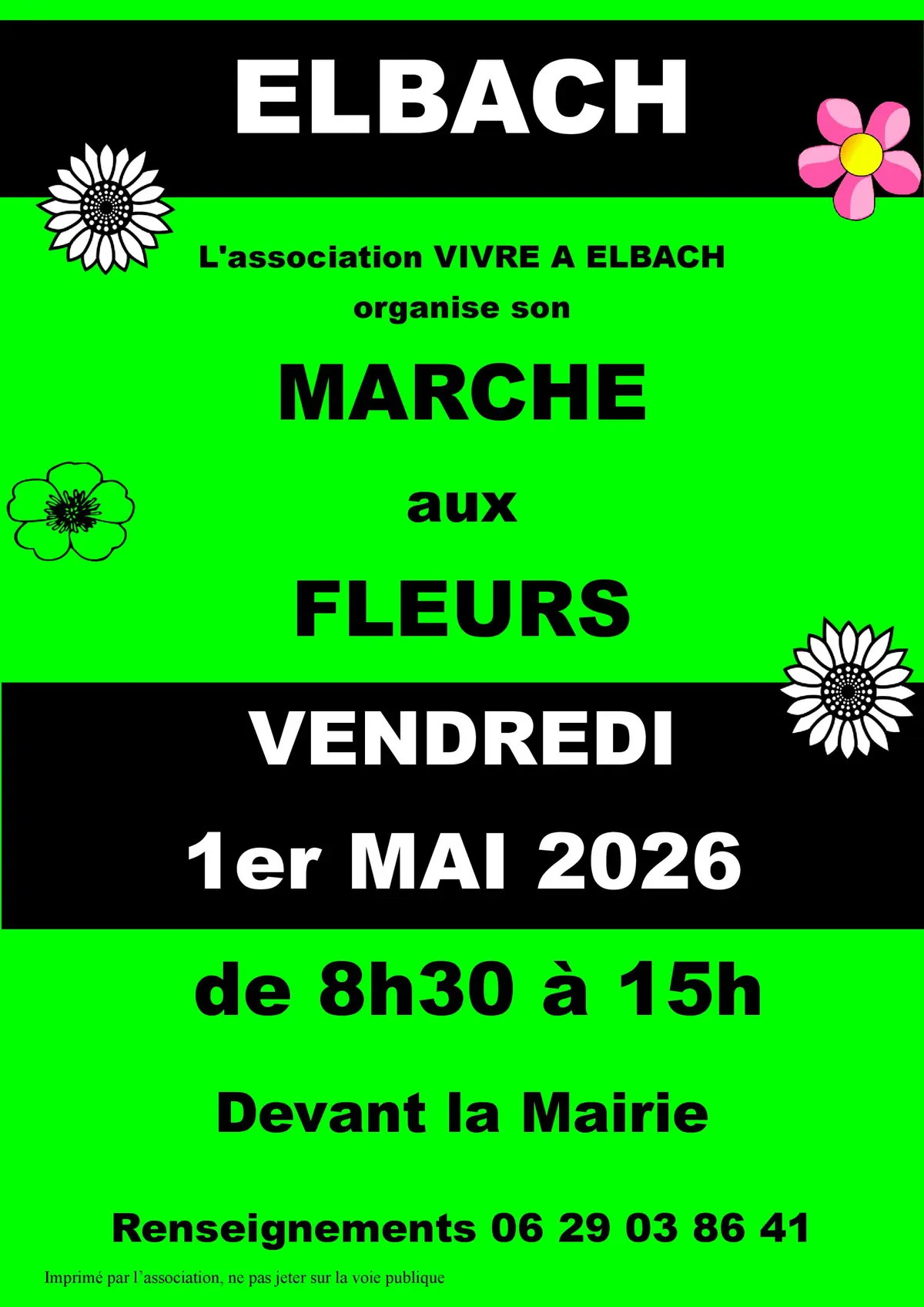 Marché aux fleurs Elbach 01/05/2026