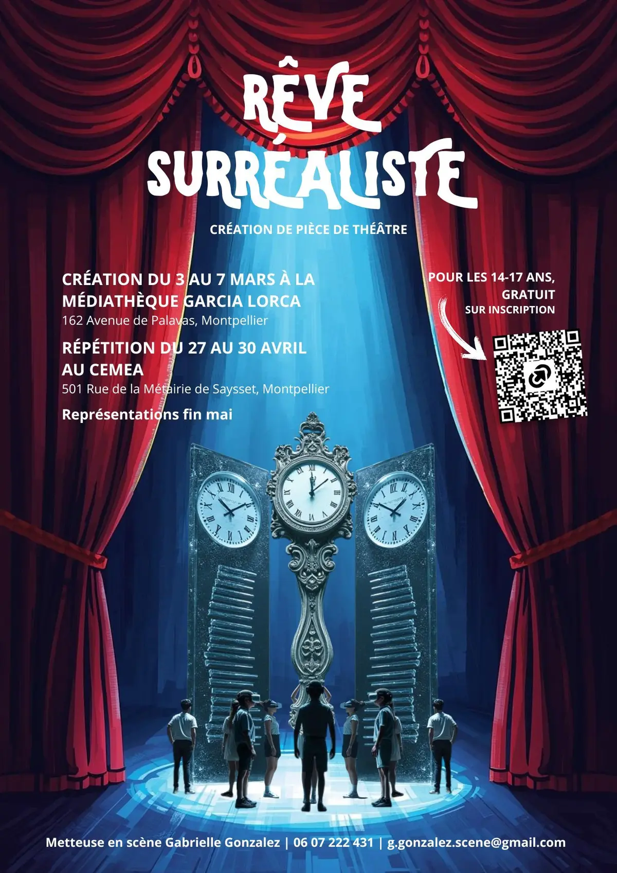 Appel à candidature pour intégrer une troupe théâtrale - pour les 14-17 ans