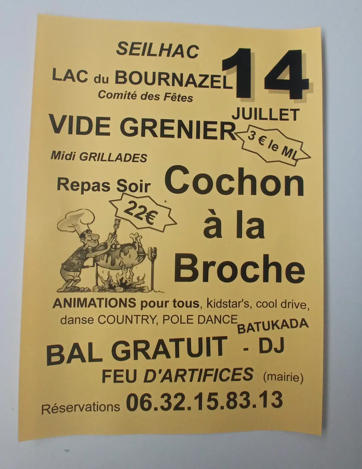 Fête du 14 juillet au lac de bournazel seilhac