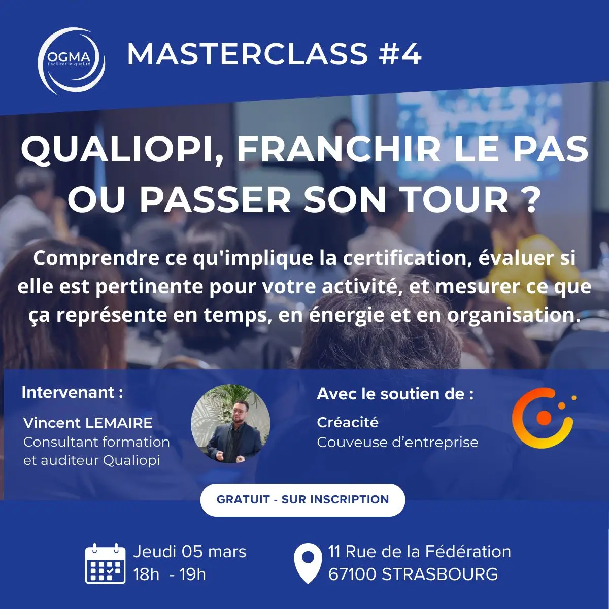Masterclass Qualiopi, franchir le pas ou passer son tour ?