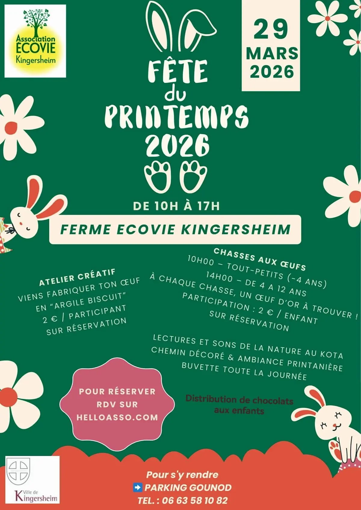 Fête du printemps et chasses aux œufs 2026 