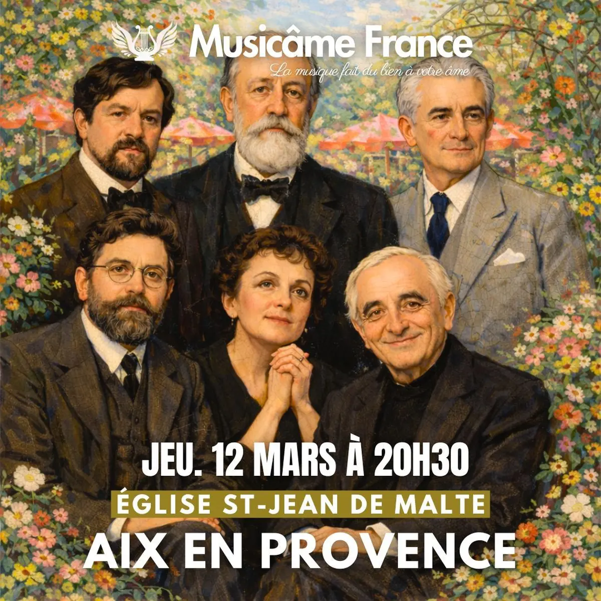 Aix-en-Provence : Debussy, Bizet, Aznavour, Piaff, Saint-Saëns, Fauré, Ravel