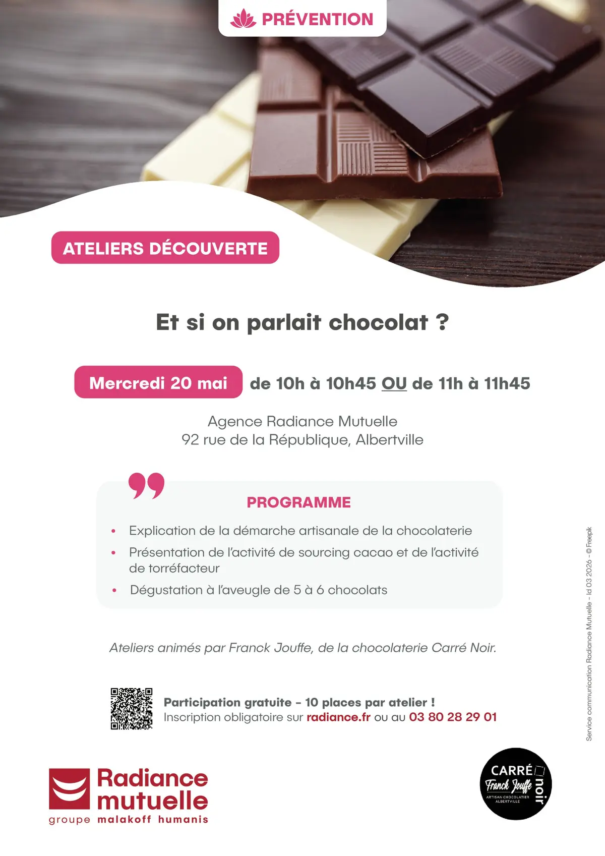 Ateliers sur le chocolat