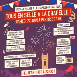Fête au village Tous en selle à la Chapelle ! + feu d'artifice