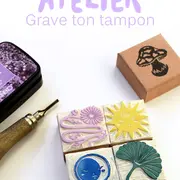 Atelier Grave ton tampon avec CAMILLE MKM CREATION