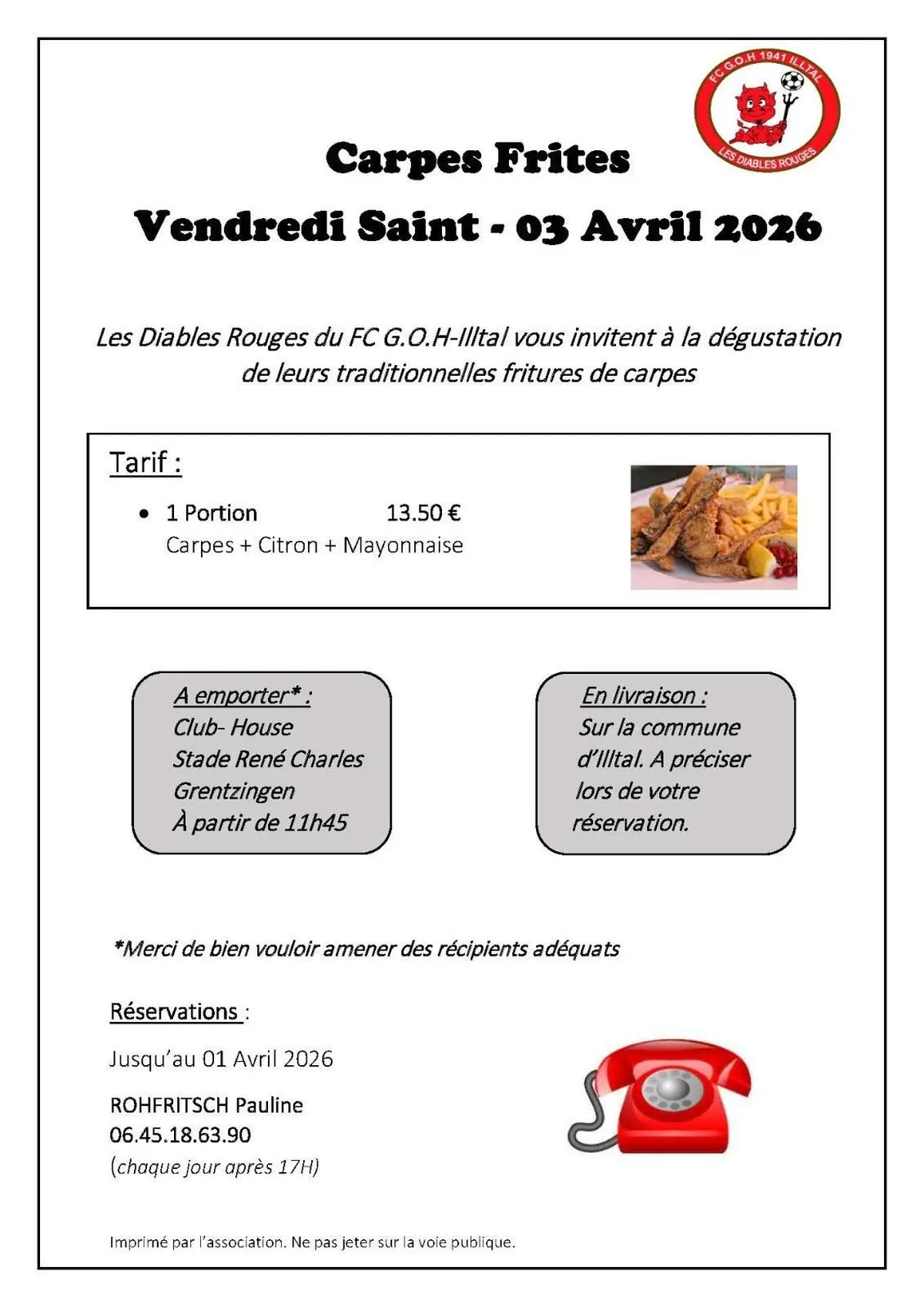 Fritures de Carpes - Vendredi Saint