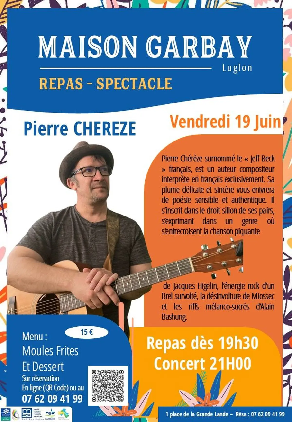 Repas Concert Pierre Chérèze
