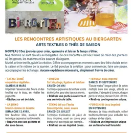 Les rencontres artistiques au Biergarten - ARTS TEXTILES & THÉS DE SAISON